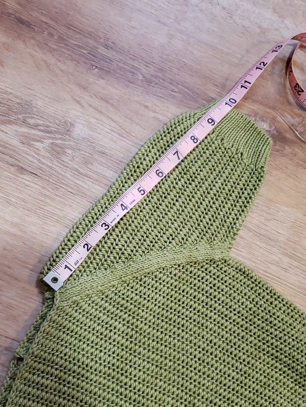 NWOT Misha & Puff Mid Sleeve Net Stitch Pima Cotton Sweater In "Celery", 4-5Y - Picture 5 of 10